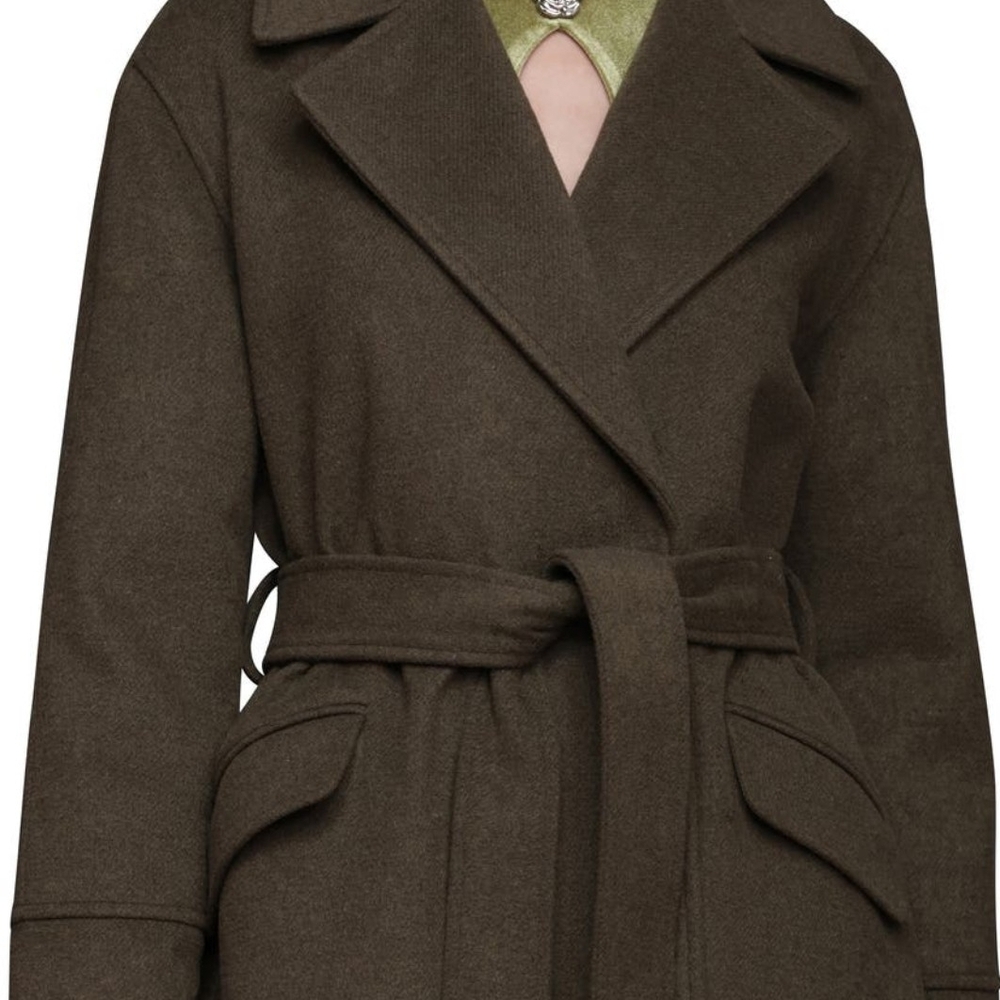 Avec Les Filles Dark Brown Trench Coat